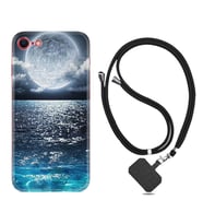 Apple iPhone 5 6 7 8 Plus Se XR Kılıf Boyun Askılı Silikon Great Moon 1301