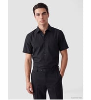 LCW BUSINESS Siyah Regular Fit Armürlü Erkek Gömlek