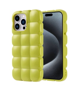 Apple iPhone 15 Pro Max Kılıf Parlak Esnek Silikon Zore Dom Dom Kapak