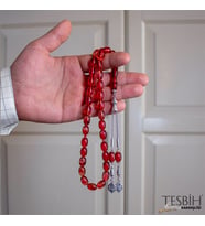 Fıçı Model Sıkma Kehribar Tesbih tsb0216