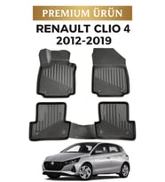 Renault Clio 4 2012–2019 Uyumlu 3D Oto Paspas Premium