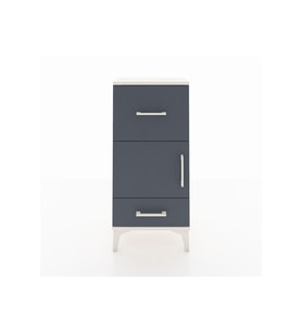 Arges Komodin Tek Raflı 2 Çekmeceli Tek Kapaklı 44x30x96 Aytaşı-Antrasit