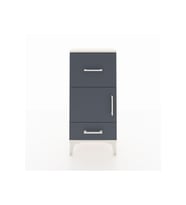 Arges Komodin Tek Raflı 2 Çekmeceli Tek Kapaklı 44x30x96 Aytaşı-Antrasit