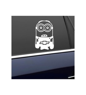 Minyonlar Chevrolet İçin Uyumlu Aksesuar Yan Cam Sticker Oto Kapı 20 Cm