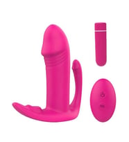 Fastieshop Çiftler İçin Giyilebilir Şarjlı Uzaktan Kumandalı Vibratör (Pembe)