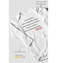 Canına Can Olmaya Geliyorum Canım Babam Baskılı Bebek Zıbını – Çıtçıtlı Body  %100 Pamuk Uzun Kol (Beyaz)