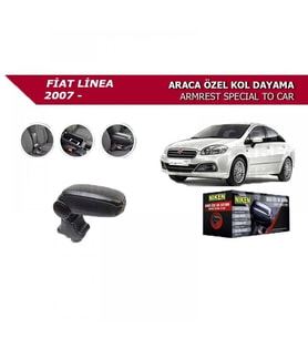 Fiat Linea Uyumlu -2007 Punto Araca Özel Kol Dayama Kolçak Niken Parça (Siyah)