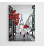 Paris Sokakları Modern Sanat Kanvas Tablo