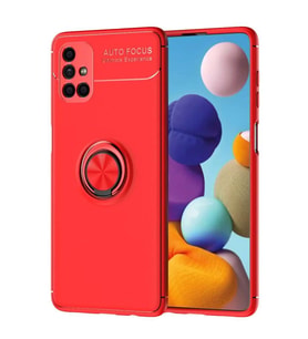 Galaxy M51 Kılıf Range Yüzüklü Silikon - Kırmızı