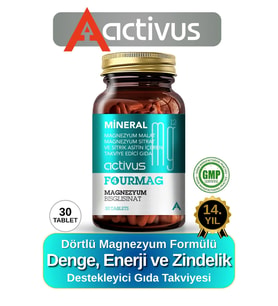FOURMAG Magnezyum Kas Desteği Enerji Metabolizması Sitrat Taurat Bisglisinat Mg Malat, B6 Vitamin