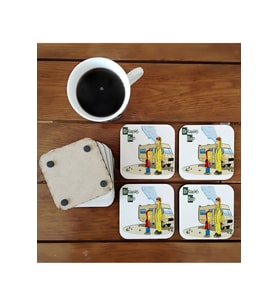 Ghostbastır Design Breaking Bad Dekoratif Ahşap Bardak Altlığı Seti 067