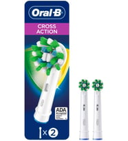 Oral-B Crossaction Elektrikli Diş Fırçası Yedek Fırça Başlıkları Dolum, 2 Ct (Ambalaj Değişebilir)