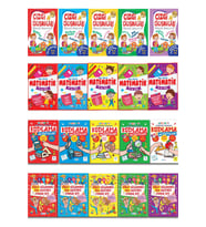 4-6 Yaş 20 Kitap Dikkat Geliştirici Matematik Kodlama ve Çizgi Çalışmaları Seti  (Çok Renkli)