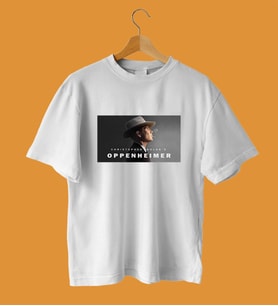 Oppenheimer Tasarımlı T-shirt - 1 (Beyaz)