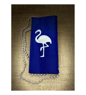 Gümüş Yaldızlı Lacivert Flamingo Peçete