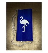 Gümüş Yaldızlı Lacivert Flamingo Peçete