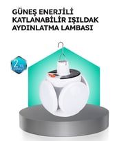 Pratik Katlanabilir Solar LED Aydınlatma Lambası