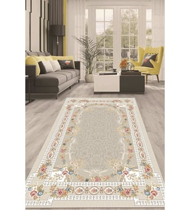 Dijital Kaymaz Taban Yıkanabilir Modern Renkli Salon Halısı Mutfak Halısı Yolluk ND-HT-1081 (Yeşil)