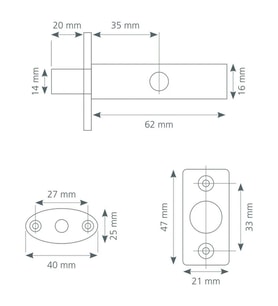 Canex Gizli Emniyet Kilidi 14 mm