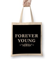 Forever Young Slogan Bez Çanta Uzun Saplı