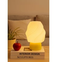 Ice Cream Lamp Masa Lambası Aydınlatma Dekoratif Abajur Ev Dekorasyonu Genç Odası Abajur (Sarı)