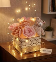 Premium Led Işıklı El Yapımı Sevimli Ayıcıklı Mum Buketi