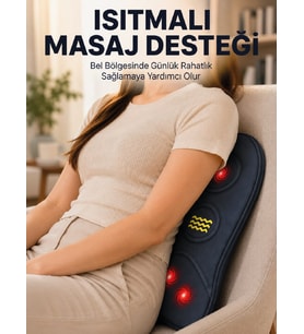 Titreşimli Isıtmalı Sırt ve Bel Masaj Minderi Ergonomik Tasarım
