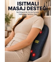 Titreşimli Isıtmalı Sırt ve Bel Masaj Minderi Ergonomik Tasarım