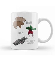 The US Office Bears Beets Battlestar Galactica Kupa Bardak Porselen