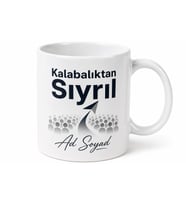 İsme Özel Kalabalıktan Sıyrıl Yazılı Baskılı Porselen Kupa Bardak Hediye
