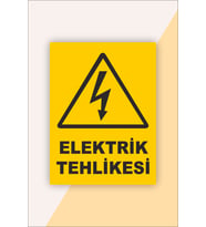 İş Güvenliği Uyarı Levhası Elektrik Tehlikesi