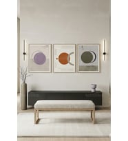 Modern Minimalist Geometrik 3’lü Ahşap Çerçeveli Tablo Seti