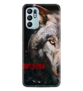Oppo Reno 6 Kılıf Silikon Desen Özel Seri Wolf Eyes 1758