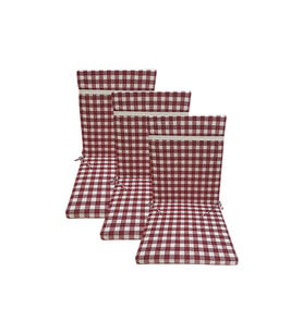 3'lü Sünger Dolgulu-fermuarlı-arkalıklı-yıkanabilir-sandalye Minderi 40 X 8