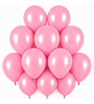 Pembe Renk Lateks makaron Balon (30 cm) - 12 Adet