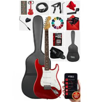 Midex RPH-30WRD Kırmızı Renk Gül Klavye Strat Kasa SSS Elektro Gitar Seti