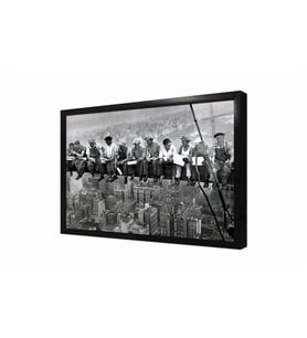 Tablosan Gökdelen İşçileri Çerçeveli Cam Tablo