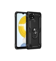 Çınarcık Dev Realme C21 Kılıf Sofya Yüzüklü Silikon Kapak - Gümüş