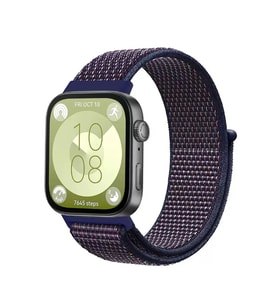Uray store Huawei Fit 4 Hasırlı Cırtcırtlı Kordon - Mavi-Beyaz