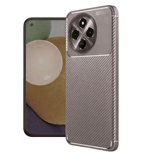 Mey İthalat® Tecno Spark 30 Pro Kılıf Auto Focus Karbon Kapak - Gri