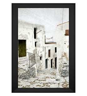 Manzara Temalı Kanvas Tablo 80 x 110 cm Siyah Çerçeve