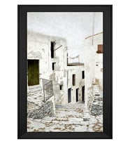 Manzara Temalı Kanvas Tablo 80 x 110 cm Siyah Çerçeve