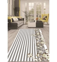Dijital Kaymaz Taban Yıkanabilir Modern Renkli Salon Halısı Mutfak Halısı Yolluk ND-HT-200 (Gri)