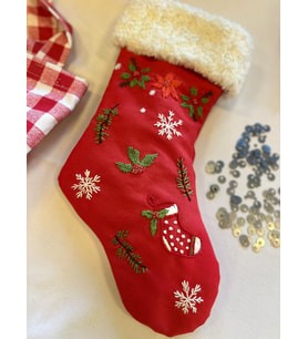 1 Adet Noel Çorabı Dekoratif Ürün (Yılbaşı Kırmızısı)