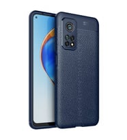 Xiaomi Mi 10T Pro Deri Görünümlü Silikon Lacivert
