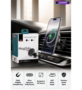 LEDOREN CH60 MagSafe Araç Telefon Tutacağı Manyetik Klima Izgarası Telefon Tutucu