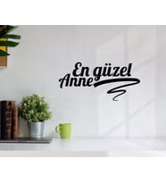 BK Home En Güzel Anne Duvar Yazısı-1 (Siyah)
