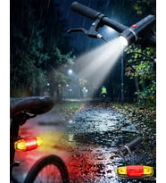 Lexroo LED Bisiklet Işık Seti Ön Far ve Arka Stop Lambası Güvenlik Seti