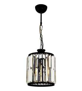 AVONNI AV-60029-1BSY Siyah Boyalı Modern Avize E27 Metal Kristal 20cm