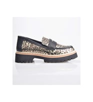 Mammamia D25YA-3660 Kadın Deri Casual Ayakkabı (Leopar)